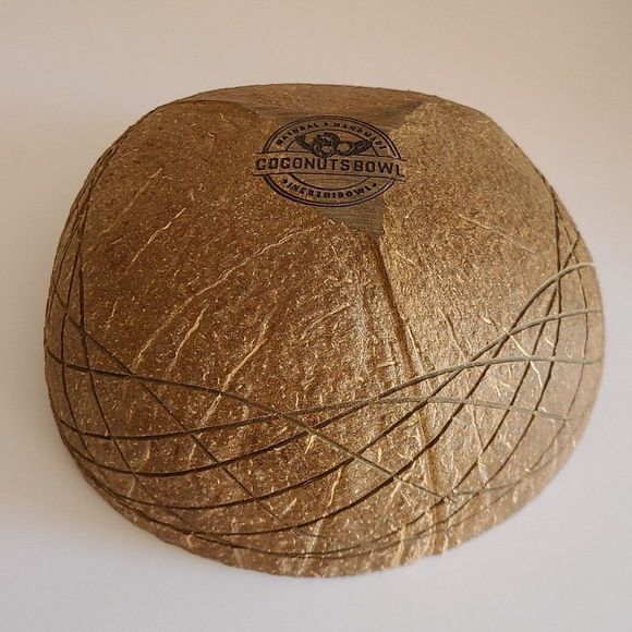 Coconut bowl With Rope Stand, natural handmade, eco friendly, vegan bowl, salad - Picture 3 of 6